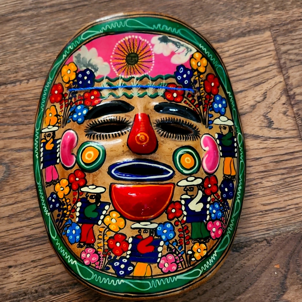 Mexican Terracotta Wall art Face mask
